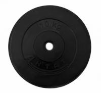 Диск обрезиненный Антат 10 кг, черный (26 мм)