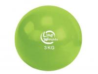 Медбол 3 кг Lite Weights 1703LW, салатовый